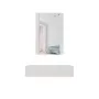Penteadeira com espelho cama meble PAFOS 80×41,6×100 cm, branco mate, estrutura em MDF, 1 gaveta