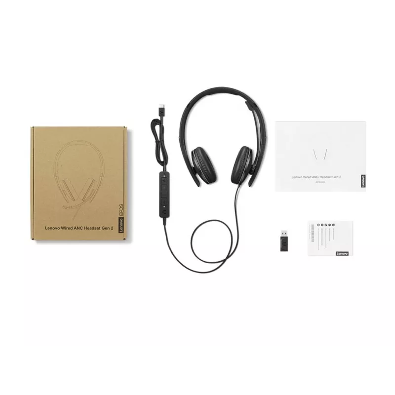 Lenovo 4XD1M45627 Auscultadores/Headset com fios arco de cabeça USB Type-C preto