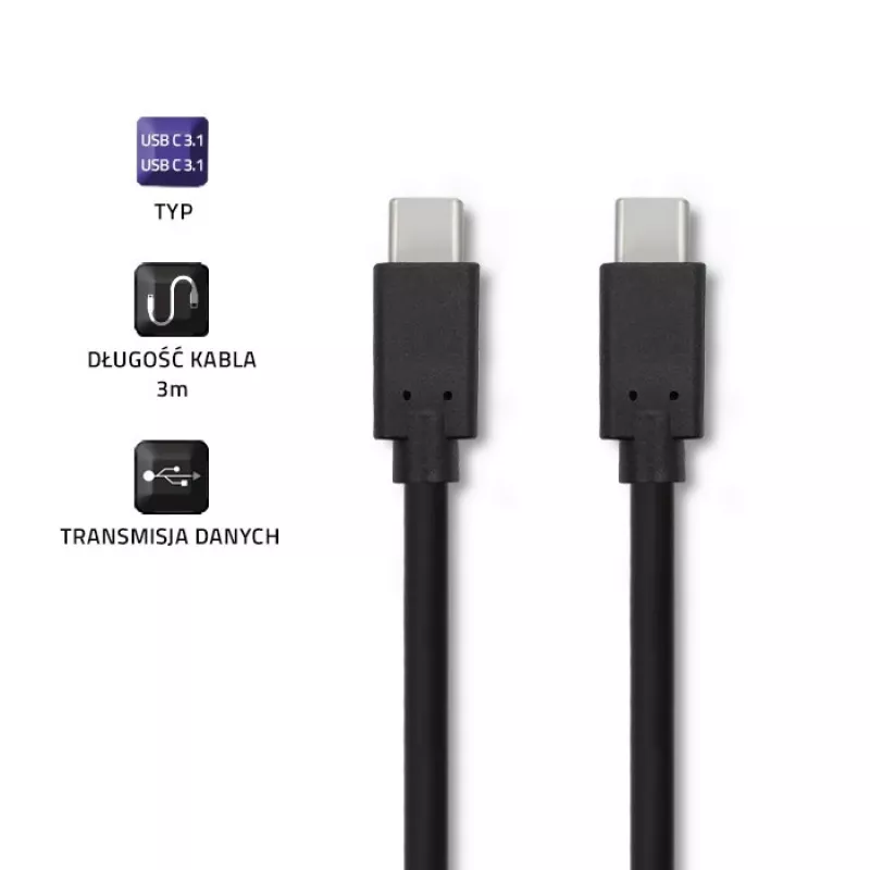 Ficha USB 3.1 Type-C macho para ficha USB 3.1 Type-C macho