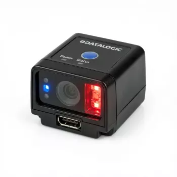 Leitor 2D Datalogic GFS4590 com iluminação vermelha, interfaces USB e RS232