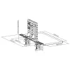 Prateleira de extensão para secretária NanoRS RS174 — prateleira compacta para monitor/peças pequenas, capacidade de carga 20 kg