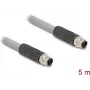 Cabo M12 Delock codificado em L 5 pinos ficha macho para PUR adequado para corrente de arrasto 5 m (80536)