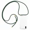 Capa com colar para telefone Lookabe para iPhone X / Xs — dourado com fita verde