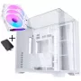 Lian Li O11 Vision Compact - branco + 3x ventoinhas PWM ARGB UNI FAN SL-INF 120 Reverse Blade - 120mm (inclui controlador)