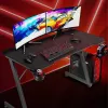 Mesa de computador Subsonic SA5706 preta reta PVC 120x60 cm
