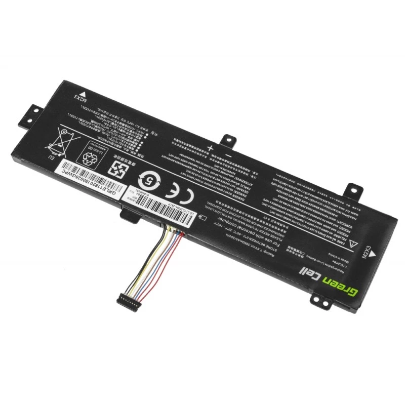Bateria Green Cell LE118 para Lenovo Ideapad 310-15 (7,6 V, 3500 mAh, 4 células, LiPo, preto)
