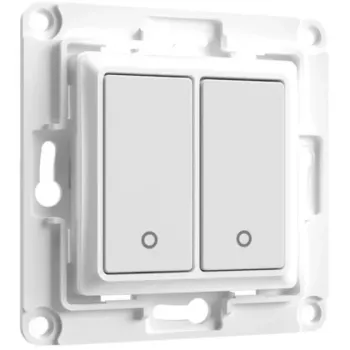 Interruptor de parede Shelly WS2 2 canais branco — interruptor Wi-Fi de parede de 2 canais Shelly WS2