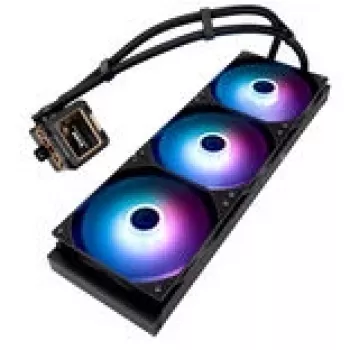 Arrefecedor de CPU Thermalright Frozen Warframe 420 preto ARGB — ventoinha ARGB de 140mm, radiador de 420mm