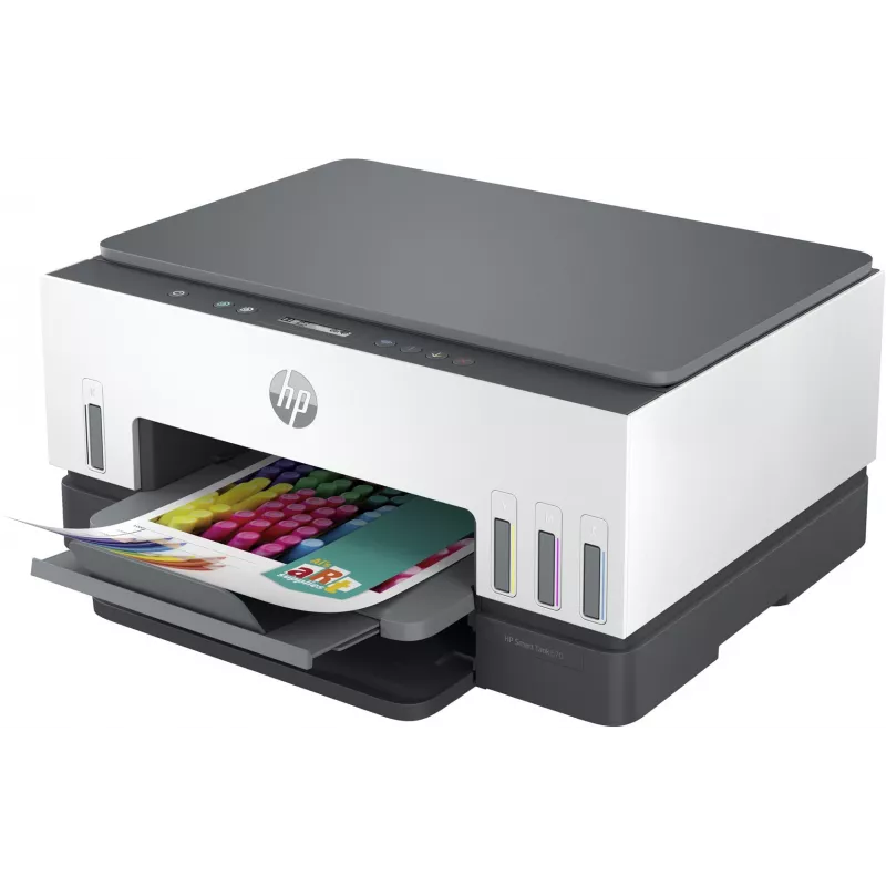Impressora multifunções HP Smart Tank 670 — Thermal Inkjet, cor, A4, Wi‑Fi/Bluetooth, duplex, 4800x1200 DPI