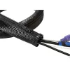 LOGILINK KAB0047 LOGILINK Organizador de cabos flexível com fecho de correr, preto 2m