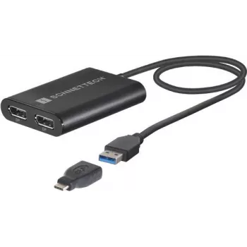 Adaptador de cabo de vídeo Sonnet USB3-DDP4K USB Type-A 2 x DisplayPort preto (USB3-DDP4K)