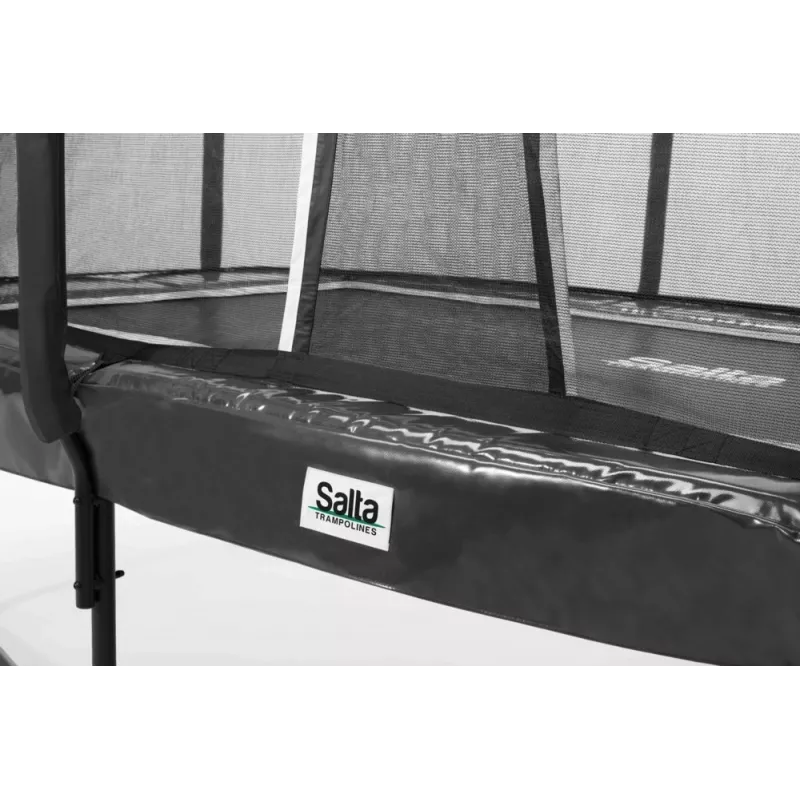 Trampolim Salta First Class retangular 214 x 366 cm, equipamento de fitness, preto