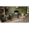 Secretária cama meble MOON LONG com regulação elétrica de altura 150x80 cm, tampo retangular de aglomerado, 72–120 cm de altura, preta/antracite