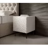 Cama Meble HOLE mesa de cabeceira, conjunto de 2 unidades, 44×40,5×53,5 cm, branco mate