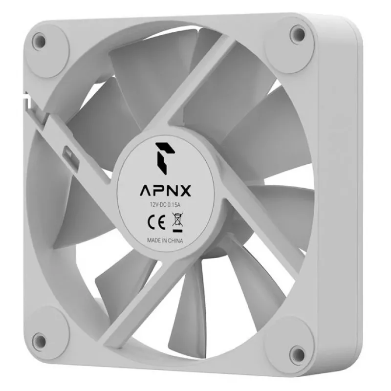 Ventoinha APNX FP1-Q 120 PWM ARGB-WT 120 mm, controlo PWM, iluminação ARGB, moldura branca