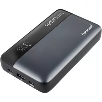 Powerbank INTENSO 7350050 — 20000 mAh, 1× USB-A + 2× USB-C, 100 W de potência total de saída, preto/cinzento