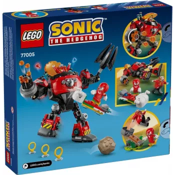 Conjunto de brinquedo de construção LEGO Sonic the Hedgehog 77005 Knuckles vs Dr Eggman Egg Crusher Mech, 350 peças, idade 8+