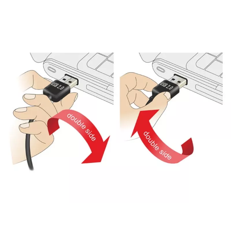 Cabo USB DeLOCK EASY-USB 2.0-A 2m preto