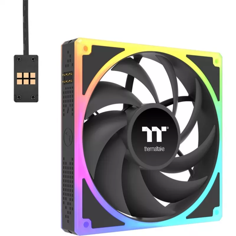 Ventoinha para caixa/CPU THERMALTAKE TOUGHFAN EX 140 ARGB Sync 3Pack – 140 mm, fluxo de ar elevado, ruído reduzido