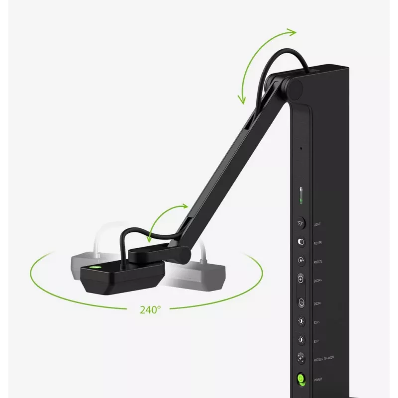 Câmara de documentos IPEVO VZ‑R ULTRA (13 MP, 25,4 / 3,06 mm CMOS, USB‑C, HDMI, preto)