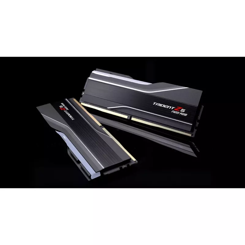 G.Skill Trident Z5 Neo RGB - DDR5 - Kit - 32GB: 2 x 16GB - DIMM 288-PIN - 6400 MHz / PC5-51200 - CL32 - on-die ECC - preto mate (F5-6400J3239G16GX2-T