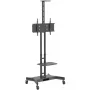 Hagor 8209 HP Twin Stand suporte móvel de chão para ecrãs de 32-55 polegadas (81-140 cm), 45 kg, regulável em altura, preto