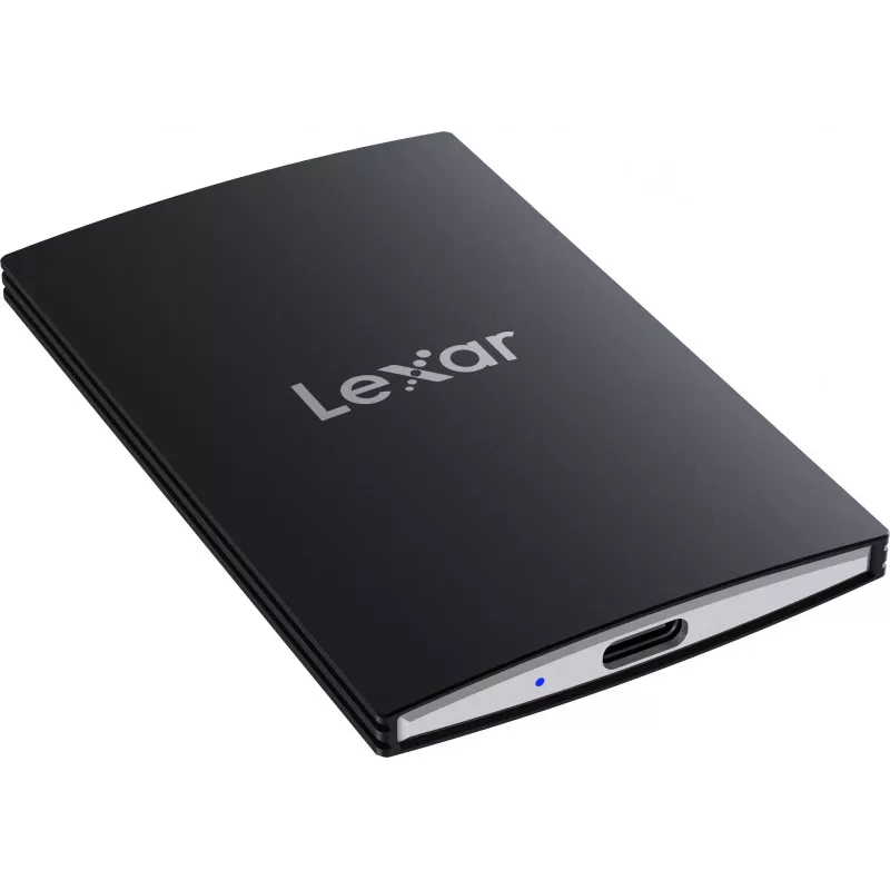 Lexar SL500 SSD portátil 1 TB, USB-C, USB 3.2 Gen 2x2, leitura até 2000 MB/s / escrita até 1800 MB/s, 43 g, preto