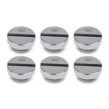 Alphacool Eiszapfen parafusos de vedação G1/4, cromado, pack de 6