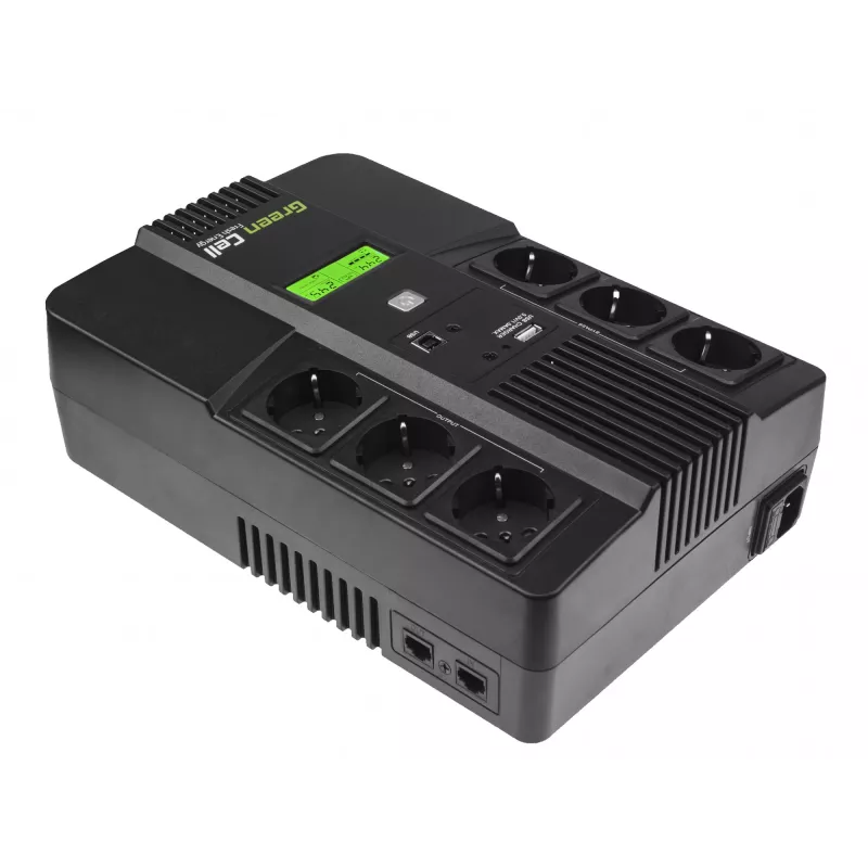 Green Cell AiO 800VA LCD UPS fonte de alimentação ininterrupta Line-Interactive 0,8 kVA 480 W 6 tomadas