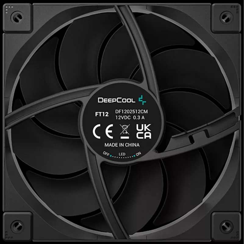 Ventoinha de caixa Deepcool FT12 120mm - preta