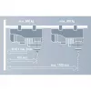Braço articulado GT-SA 1100, suporte cinzento, para cabo de tração