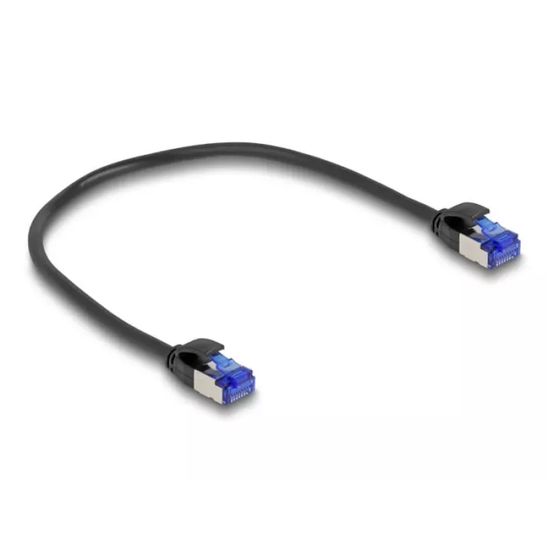 Cabo de rede DeLOCK RJ45 Cat.6A S/FTP fino 0.25m preto
