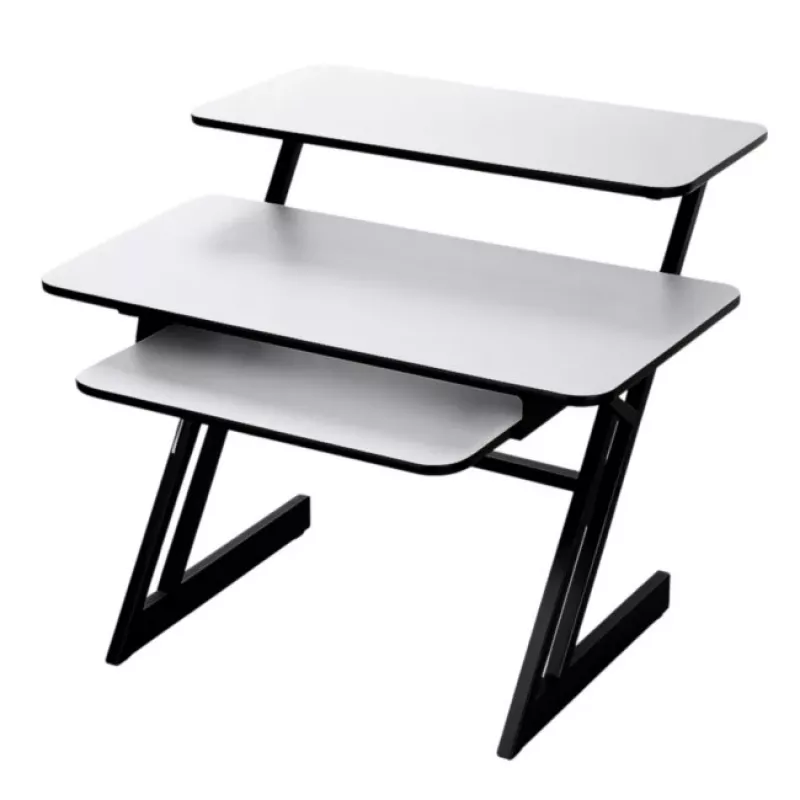 SD3 - secretária de estúdio posto de trabalho tampo prateleira para equipamento de áudio prateleira retrátil para teclado 91,4 cm