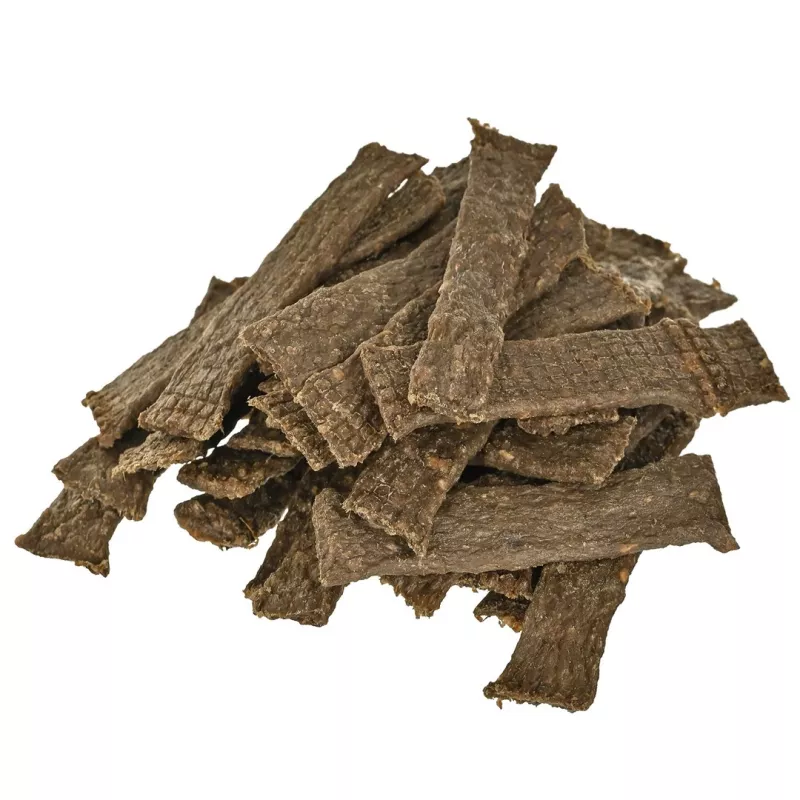 PETITTO tiras de carne seca de caça com cânhamo - petisco para cães - 400g