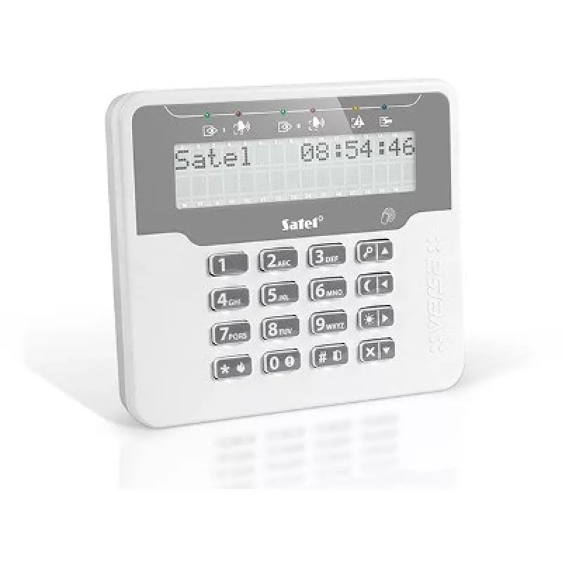 Leitor RFID SATEL VERSA-LCDR-WH – leitor de acesso de parede com teclado e ecrã