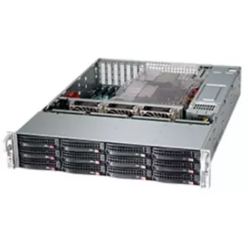 Caixa de servidor Supermicro SC826BE1C4-R1K23LPB Rack preto
