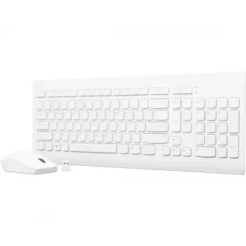 Lenovo GX30W75336 510 conjunto sem fios de teclado e rato, 2,4 GHz nano USB, branco