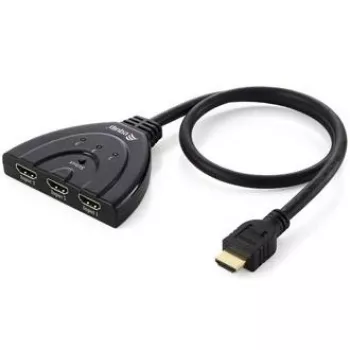 Switch HDMI Equip 3x1, 1920 x 1080 píxeis, Full HD, preto