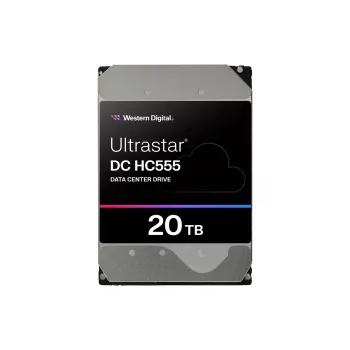 WD Ultrastar DC HC555 - disco rígido - centro de dados - 20TB - interno - 3,5 (8,9 cm) - SAS 12Gb/s - 7200 rpm - memória intermédia: 512MB (0B47749)