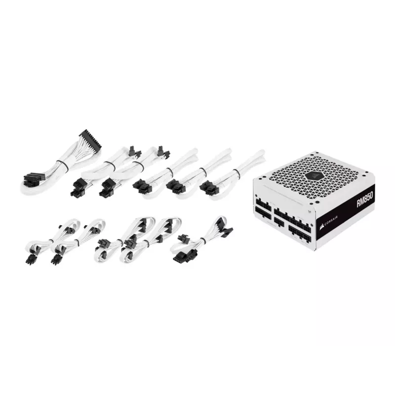 Corsair | Fonte de alimentação totalmente modular | RM White Series RM850 | 850 W