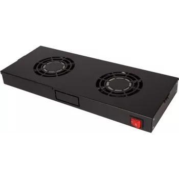 ROLINE 26.21.0304 unidade de ventilação de 19", 2 ventoinhas, ON/OFF, preto