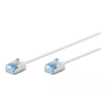 Goobay 74326 Cabo de rede CAT 6A ultraflexível, fino, U/FTP, 0,15 m, branco | Goobay