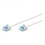 Goobay 74326 Cabo de rede CAT 6A ultraflexível, fino, U/FTP, 0,15 m, branco | Goobay