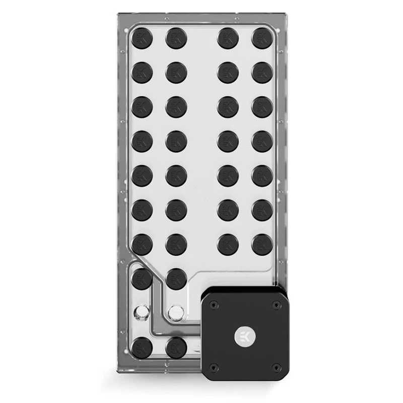 Placa de distribuição de bomba EK Water Blocks EK-QuantumX Loophole D5 PWM preto plexiglas