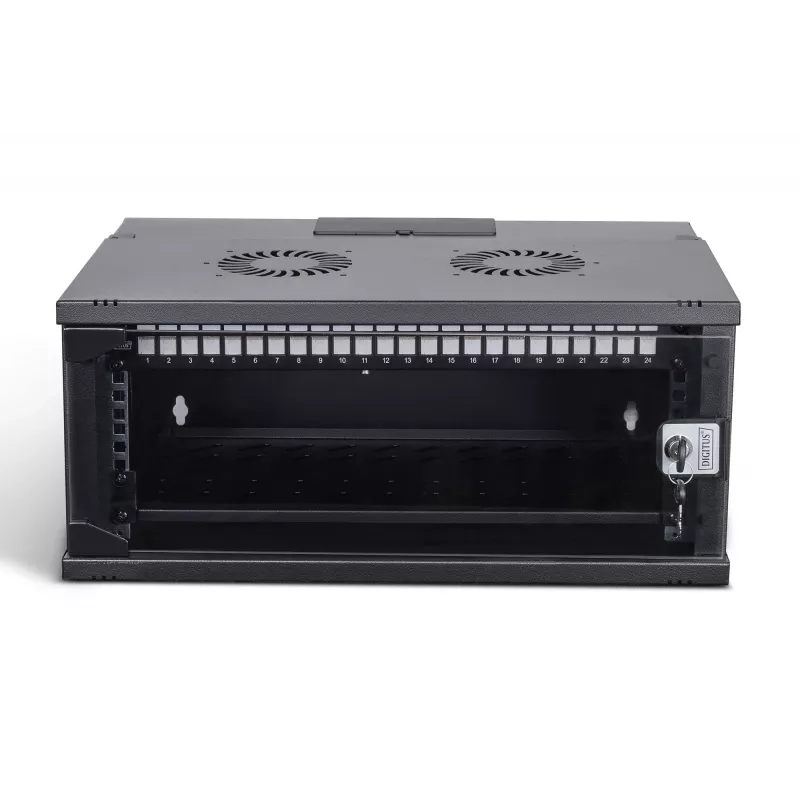 DIGITUS SOHO Pro DN-49201-SET kit de rede de parede 19" 4U com acessórios, 540 x 400 mm, preto