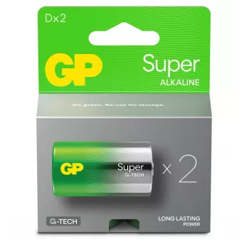 Pilha GP Batteries GPPCA13AS130 Mono (D) alcalina de manganês 1,5 V 2 unid. (03013AETA-B2)