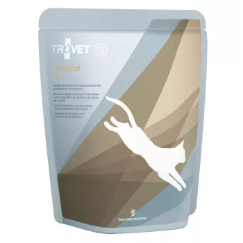 Comida húmida para gatos TROVET Intestinal FRD 85 g – dieta veterinária para apoio intestinal, frango, proteína 8 %, gordura 5 %, humidade 80 %