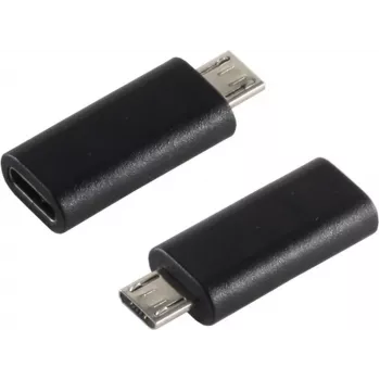 Adaptador de cabo S/CONN 14-05019 USB 2.0 MicroB USB 3.1 C preto