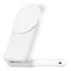 Belkin UltraCharge 25W Qi2 base de carregamento sem fios dobrável 2 em 1, branca (WIZ038KQWH)