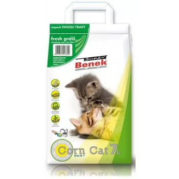 Certech Super Benek Corn Cat Fresh Grass - areia para gatos de milho aglomerante 7 l